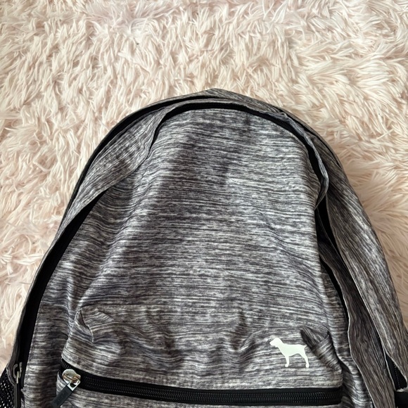 PINK Victoria's Secret Gray and Black Backpack Sporty Design Campus Bag Vintage - Picture 4 of 6